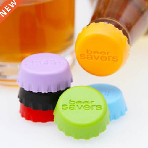 12pcs Mix-colored Silicone Beer Bottle Cap 3cm Wine Stopper