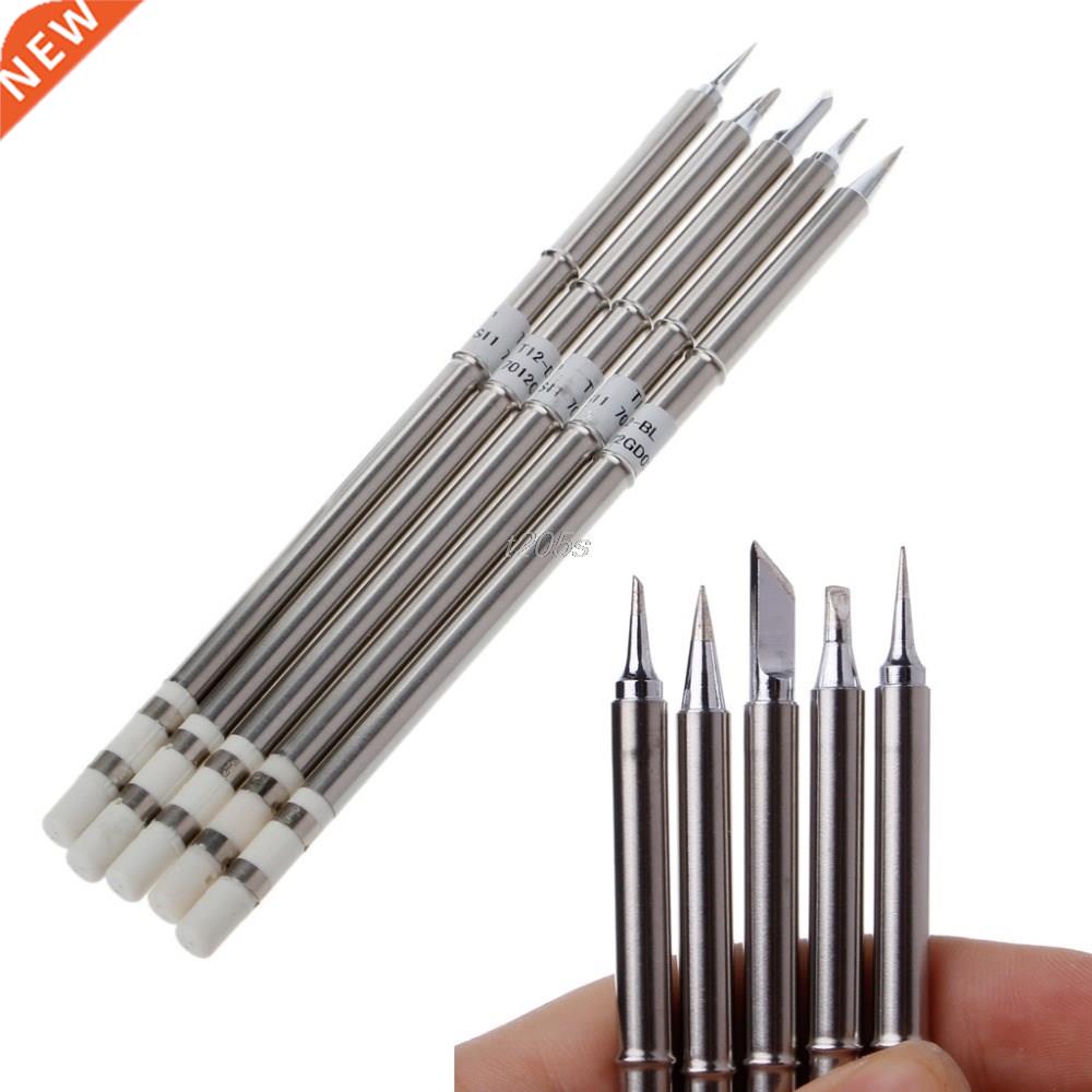 5 Pcs T12 Series Solder Iron Tips For Hakko FX951 BAKON 950D