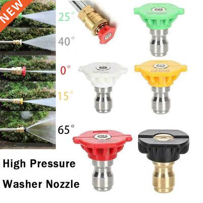 5PCS High Pressure Washer Nozzle Cleaner Quick Connect Car W
