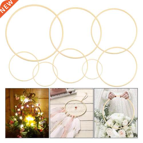 10-30cm DIY Handmade Wooden Catcher Hoop Floral Hoop Round V