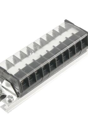 660V 15A DIN Rail Base Dual Row 10 Position Screw Terminal B