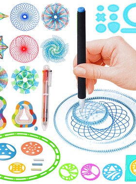 Multi-function Painting Puzzle Spirograph Geometric Ruler Dr