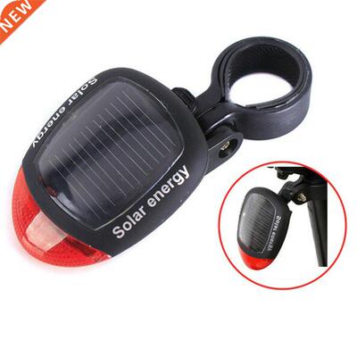 2 LED Red Bike Solar Energy Light  Modes Seatpost Lamp Rech