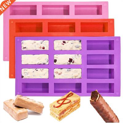 12 Holes Rectangle Shaped Silicone Mold Fondant Chocolate Mo