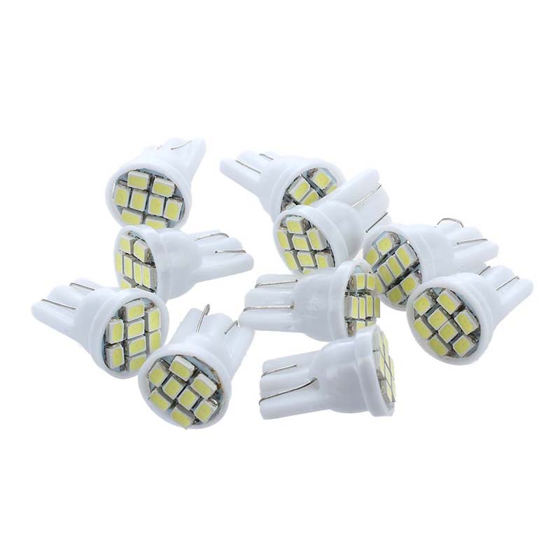 10X T10 194 168 Lamp Bulb 8 LED White For C