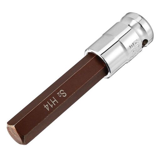 1/2-Inch Drive 14mm Hex Bit Extra Long Socket, S2 Steel