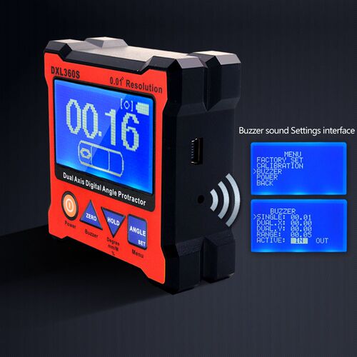 DXL360S Dual Axis Digital Angle Protractor with 5 Side Magne