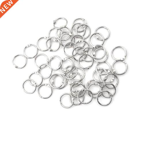 50Pcs Metal Ring Binder Staple Book Binder Albums Loose-leaf
