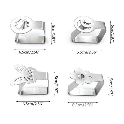 4Pcs Flower Moon Stainless Steel Home Table Cloth Tablecloth