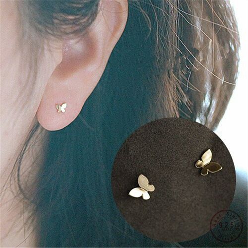 925 Sterling Silver Plating 14k Gold Simple Shiny Glossy But
