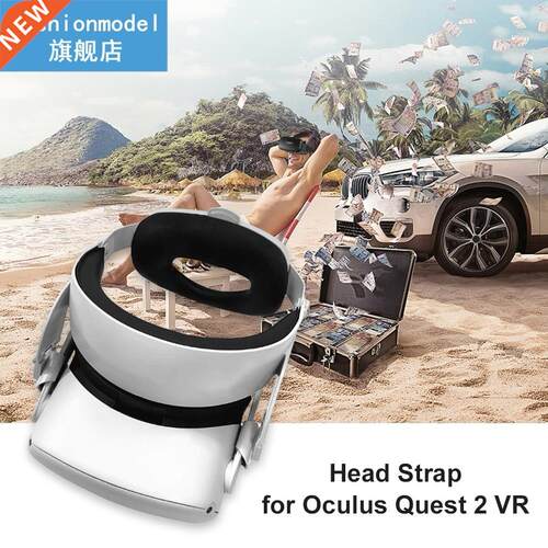 Adjustable Head Strap with Memory Foam Pad Cushion Leather F