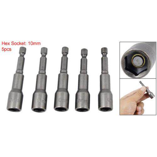 5 pcs Power 10mm Hex Socket Nut Setters Driver