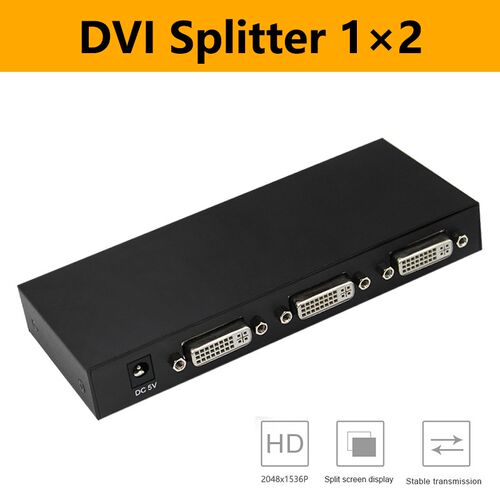 DVI Splitter 1X2 1X4 DVI-D Distributor 1 in 2 out 4 out HD F