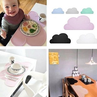 Table mat Cartoon Cloud Silicone Placemat Heat Resistant Pla