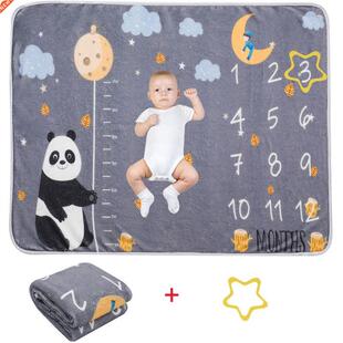 97BE 1 Set Baby Monthly Record Growth Milestone Blanket Newb