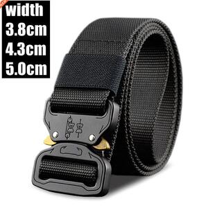 Military Tactical Belt Nylon Army Belts Black Metal Buckle 1
