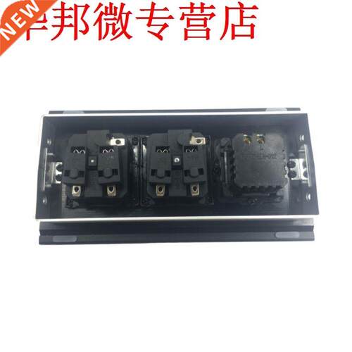 Metal Plate Slde Pattern en 2 Power EU Socket Dual USB