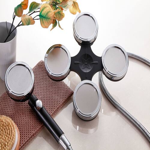 White/Black Shower Head Combo Round High Pressure Spa Faucet