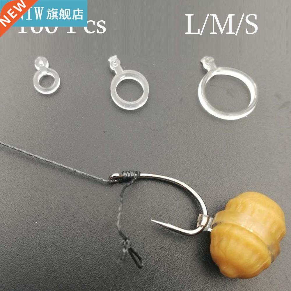 100 pcs/lot white pe pellet bait bands transparent elastic s