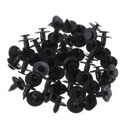 50 Pcs Black Car Door Fender Trunk Fastener Panel Clips Rive