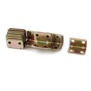 Fastener Corner Braces Angle Brackets Brass Tone 28pcs