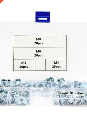 85Pcs T Nuts Rivet Four Claws Galvanized T-Nut Set Tee Nut F