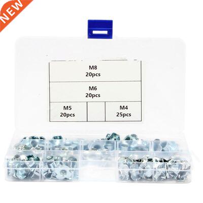 85Pcs T Nuts Rivet Four Claws Galvanized T-Nut Set Tee Nut F