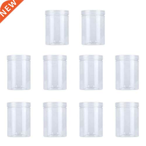 10 Pcs 500Ml Food Jar Sealed Transparent Plastic Kitchen Can