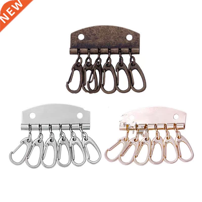 1 x Metal key holder key row keyring organnizer with 6 snap