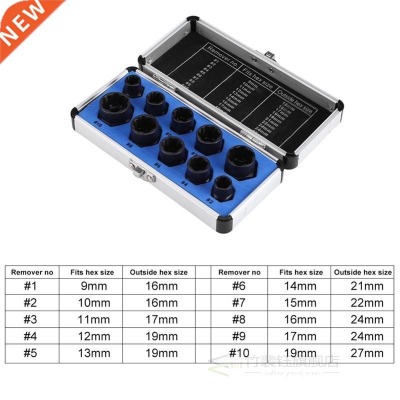 10PCS Nut Removal Tool Damaged Lug Nut Lock Remover Twist So