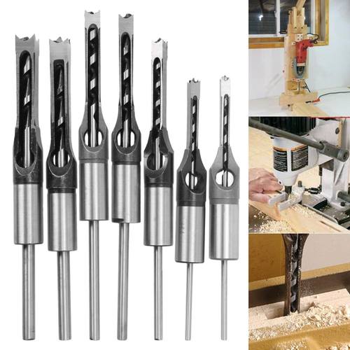 1/4 to 1/2 Inch Square Hole Drill Bit Steel Mortising Drilli