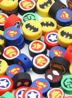 20/50/100pcs Round Cartoon Clay Spacer Beads Polymer Clay Be