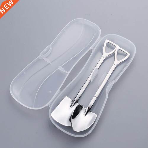2PCS/set Stainless Steel Iron Shovel Spoon Coffee Ice Cream