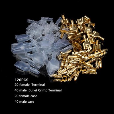 20sets Electrical Wire Connector Bullet Terminal Male &Femal