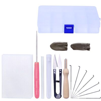 15Pcs Needle Felting Kit Wool Needle Felting Needle Felting