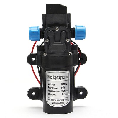 DC 12V 120PSI 5L/MIN Agricultural Electric Water Pump Black