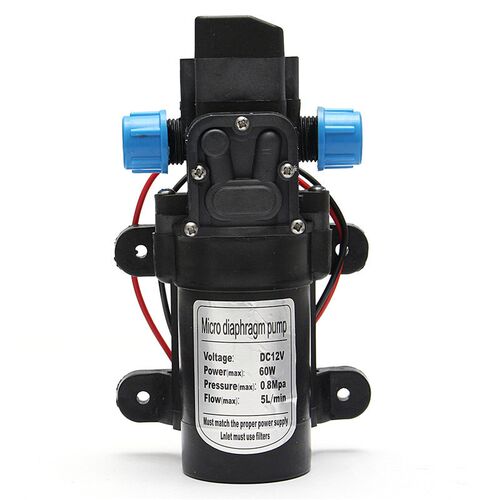DC 12V 120PSI 5L/MIN Agricultural Electric Water Pump Black