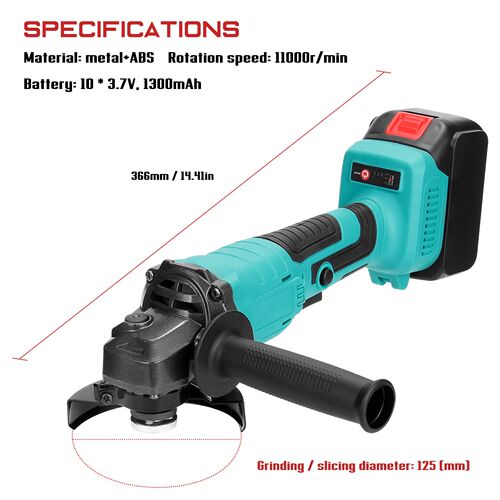 125mm Portable Multifunctional 18V Electric Angle Grinder