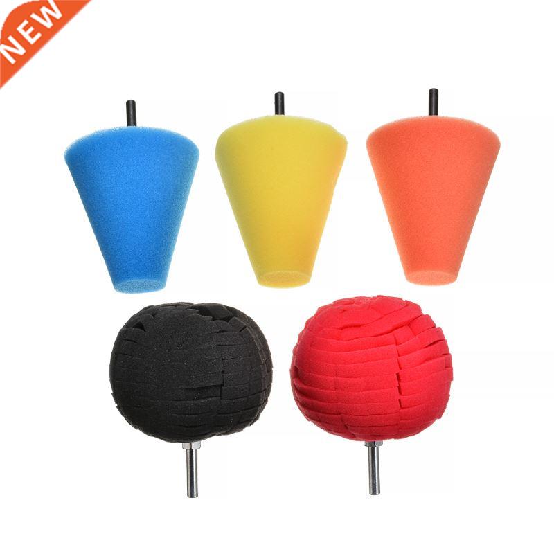 5pcs Wheel Hub Polish Buffing Shank Polishing Sponge Cone Me