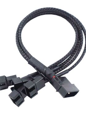 24AWG 4pin IDE Molex to 4-Port 3Pin/4Pin Cooler Cooling Fan
