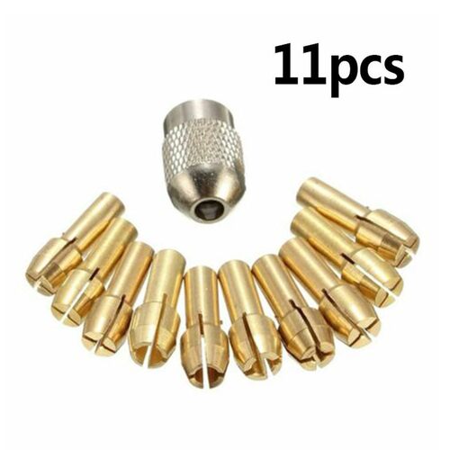 11Pcs 0.5-3.2mm Mini Drill Chuck Electric Drill Motor Shaft