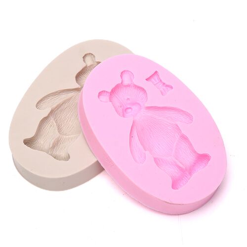 Cartoon Bear Silicone Mold Cake Decorating Tool Clay Soap Mo