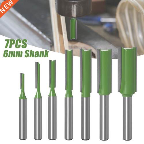 7Pcs/Set 6mm Shank Straight it Milling Cutter Single Doule