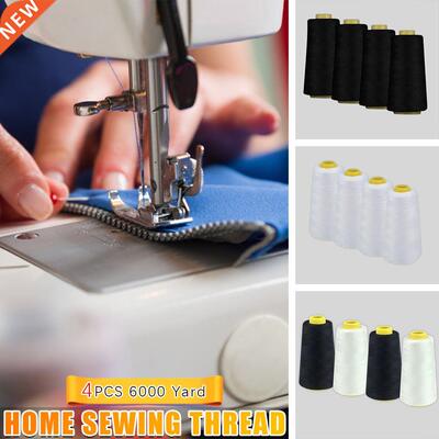 4PCS 6000 Yards Household Color Polyester Sewing Thread Sewi