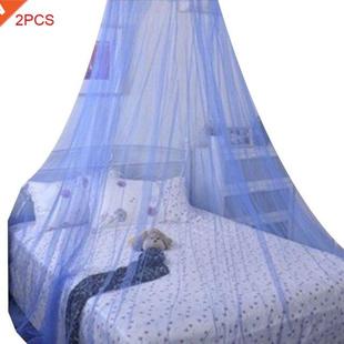 2 Pieces Portable Mongolian Folding Bed Net Dome Lace Mosqui