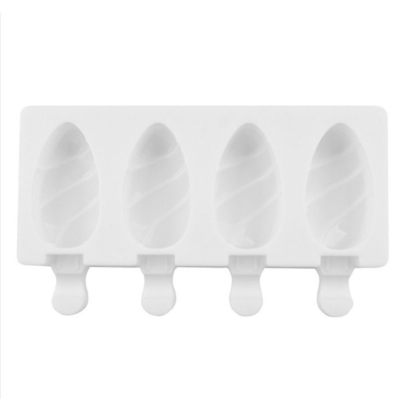 449C 4 Cell Food Grade Silicone Ice Cream Mold Juice Maker I