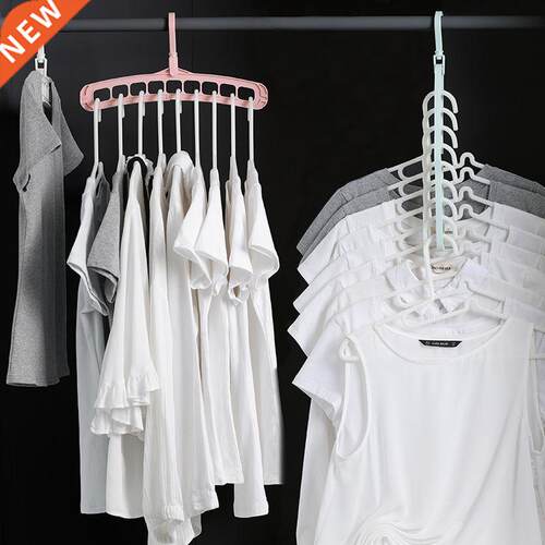 Nine-hole Rotating Clothes Hanger Organizer Multi-port Foldi