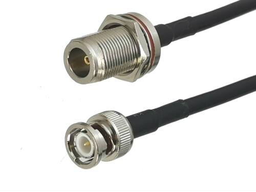RG58 N Female jack Bulkhead to BNC Male plug Connector RF Co