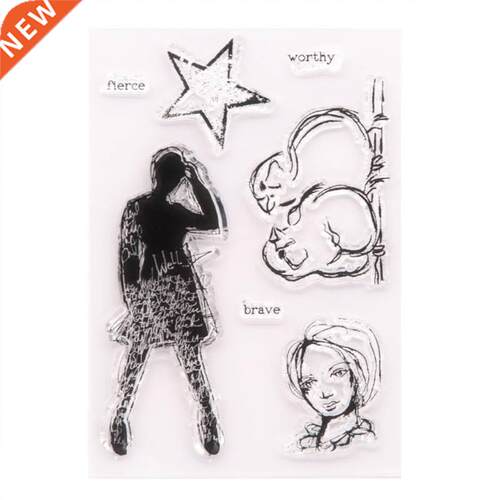 Woman Silicone Clear Seal Stamp  Scrapbooking Embossing P