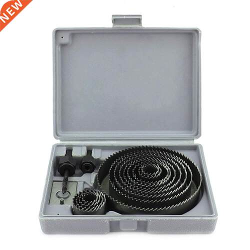 Hole Saw Drill Bit Kit 16pc w Mandrels Saws w Case Sheet Too